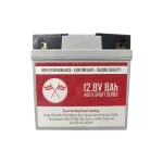 12.8V 8Ah X30 – Powersport Series Front View of a High-Performance 12V 8Ah Lithium Motocross Battery, delivering reliable power and endurance.